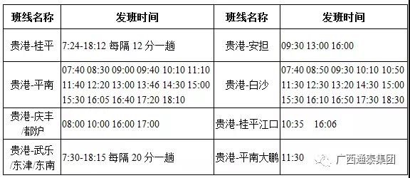 贵港总站的班线车辆